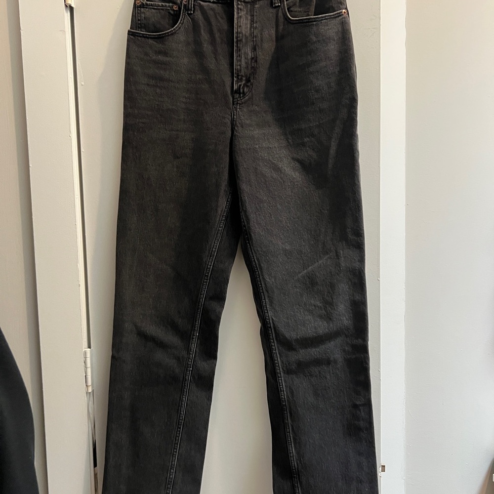 Abercrombie & Fitch Dark Charcoal Straight-Leg Jeans